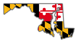 Maryland map flag