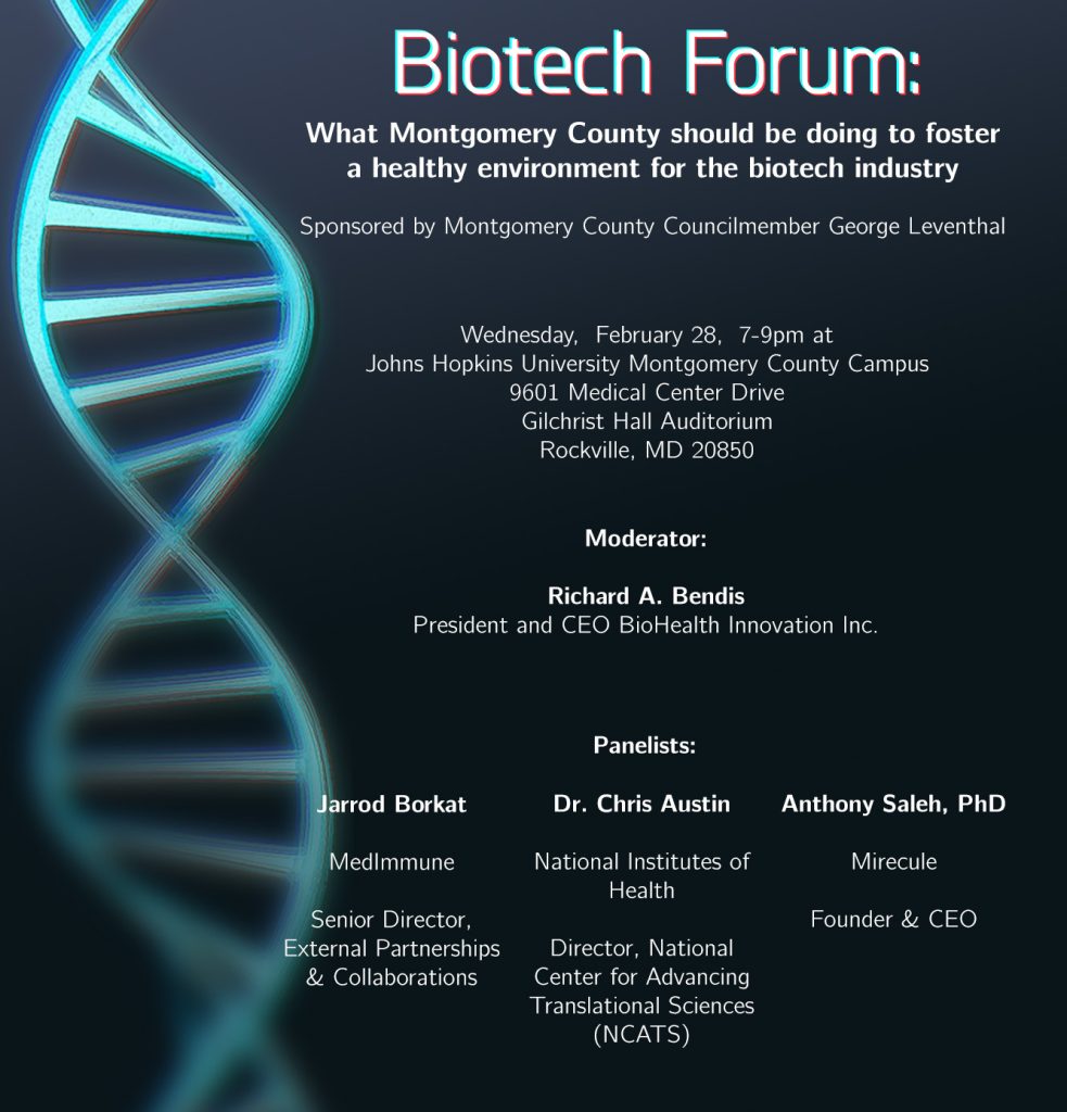 BioTech Forum: What Montgomery County should be doing to foster a healthy environment for the biotech industry