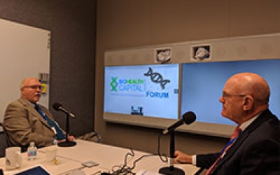 Live from the BioHealth Capital Region Forum – Part 1: Jim Jackson, SVP, CSO at Emergent BioSolutions and Jim Hughes, Vice President at University of Maryland, Baltimore