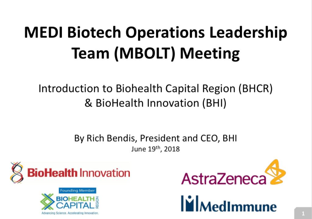 BHI presentation MEDI Biotech Operations