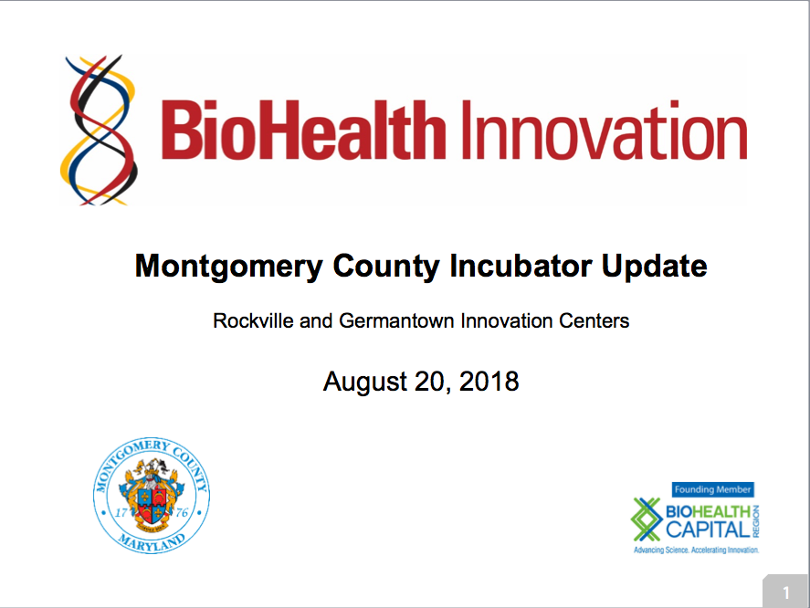 Montgomery County Incubator Update