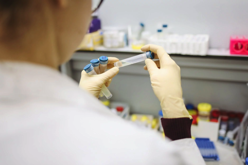 Person Holding Test Tubes Free Stock Photo