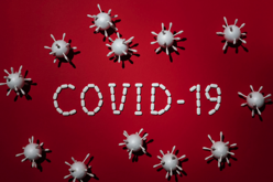 Concept Of Covid 19 In Red Background Free Stock Photo