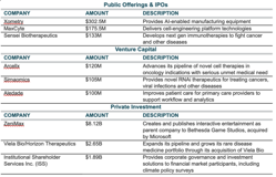 Public IPO table